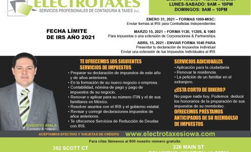 ELECTROTAXES INC Iowa City