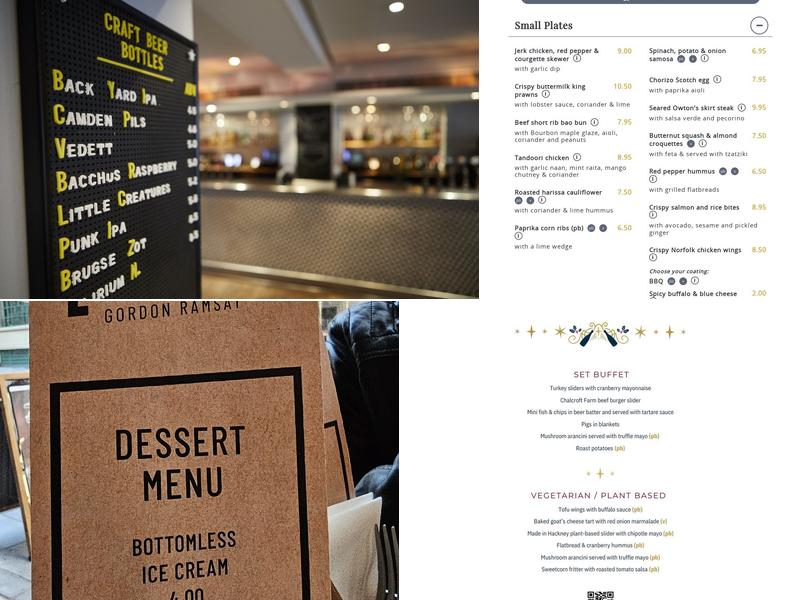 The Fence, Farringdon Menu