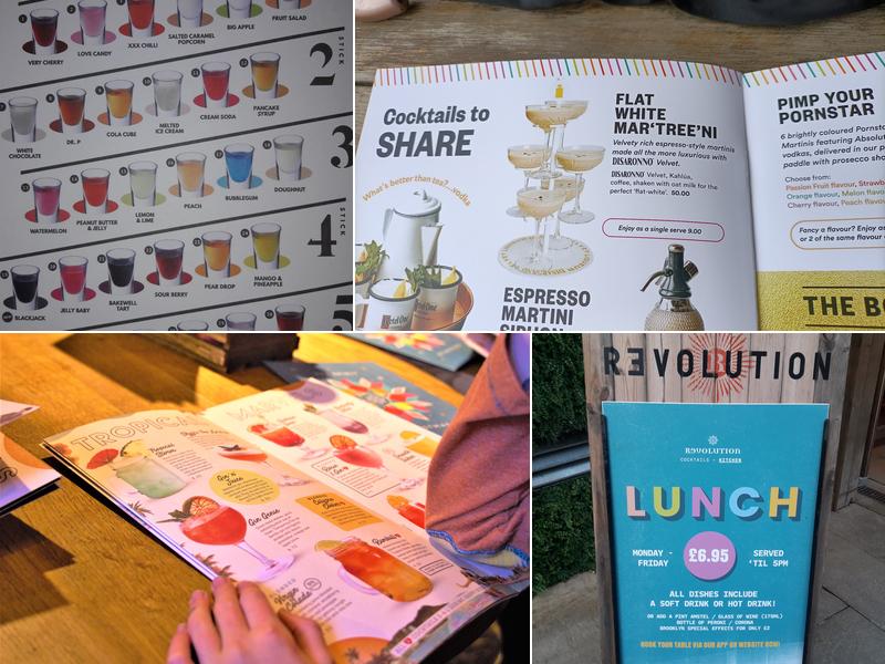 Revolution York Menu