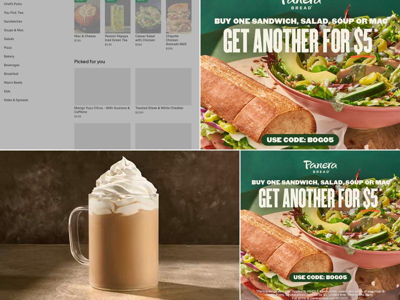 Panera Bread Menu