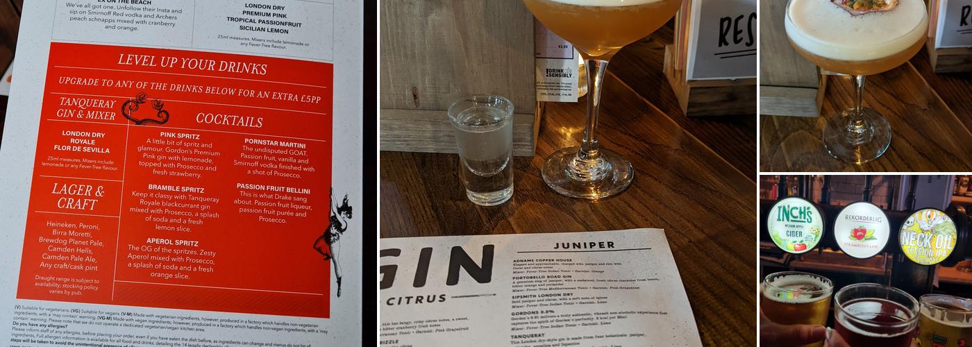 The Victoria Taps Menu