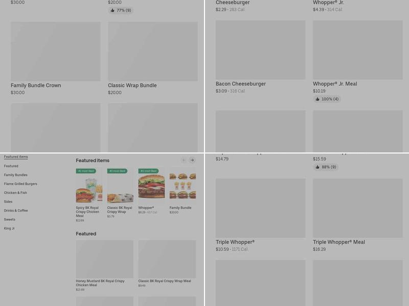 Burger King Menu