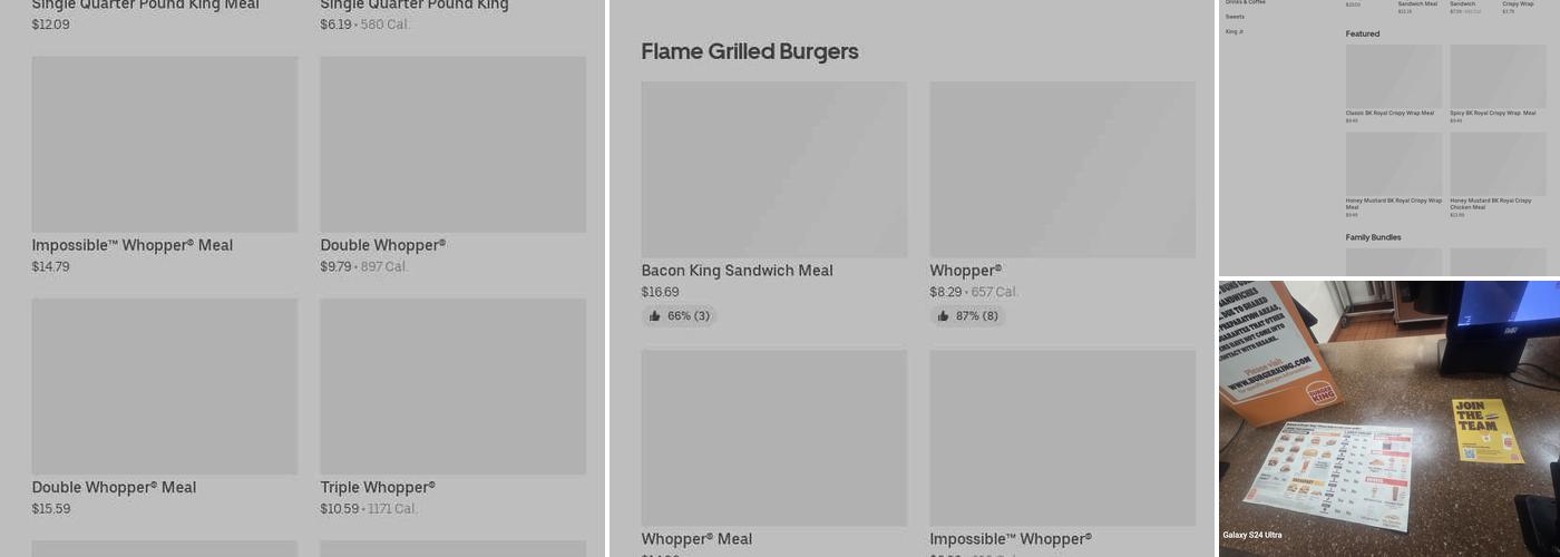Burger King Menu