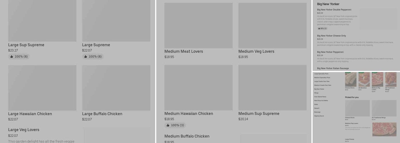 Pizza Hut Menu