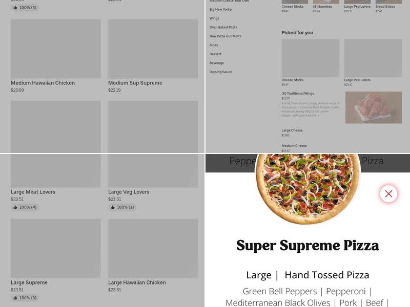 Pizza Hut Menu