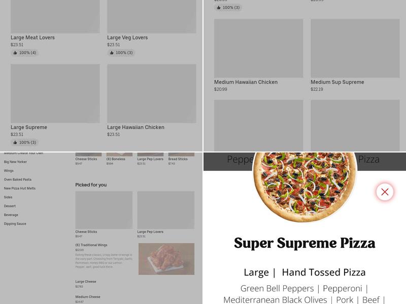 Pizza Hut Menu