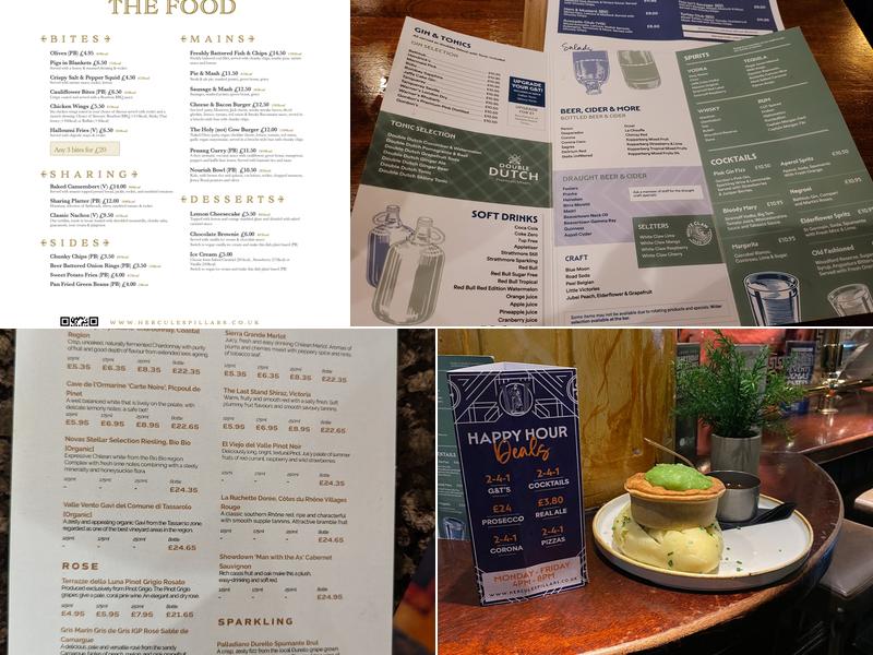 The Hercules Pillars Menu