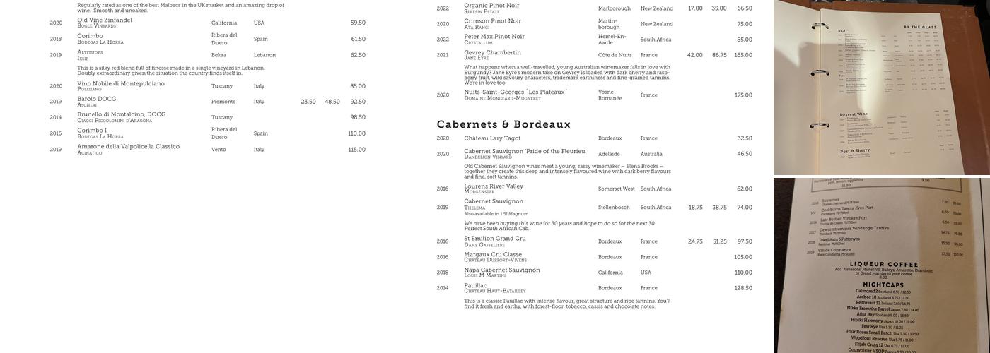 The Jones Family Kitchen Menu