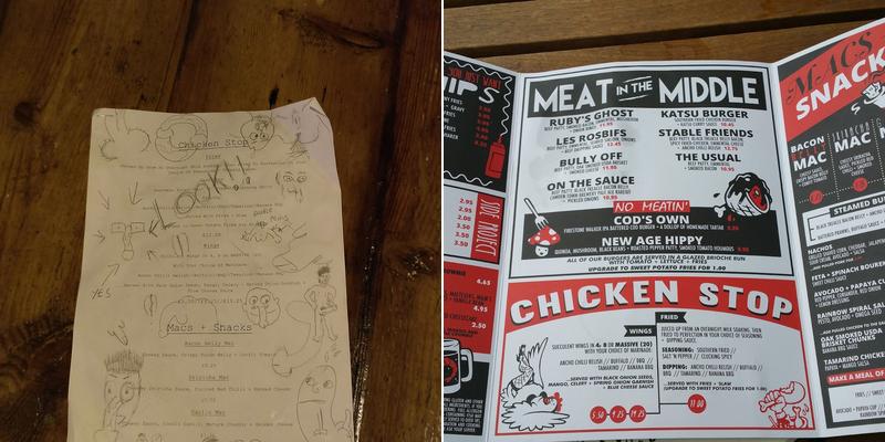 The Lyttelton Arms Menu