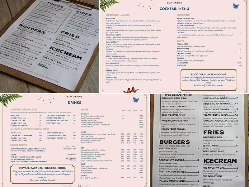 The Star of Kings Menu