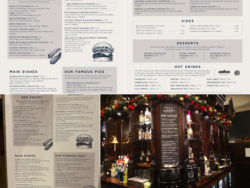 The Walrus And The Carpenter Menu