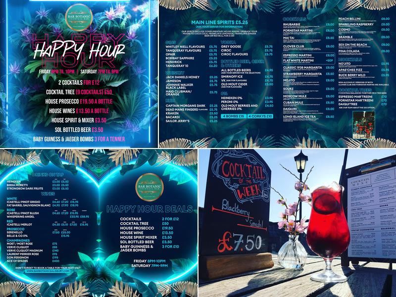 Botanic Cocktail Bar Menu