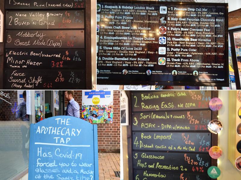 The Apothecary Tap Menu