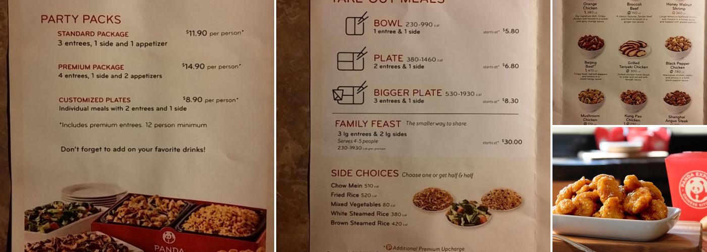 Panda Express Menu