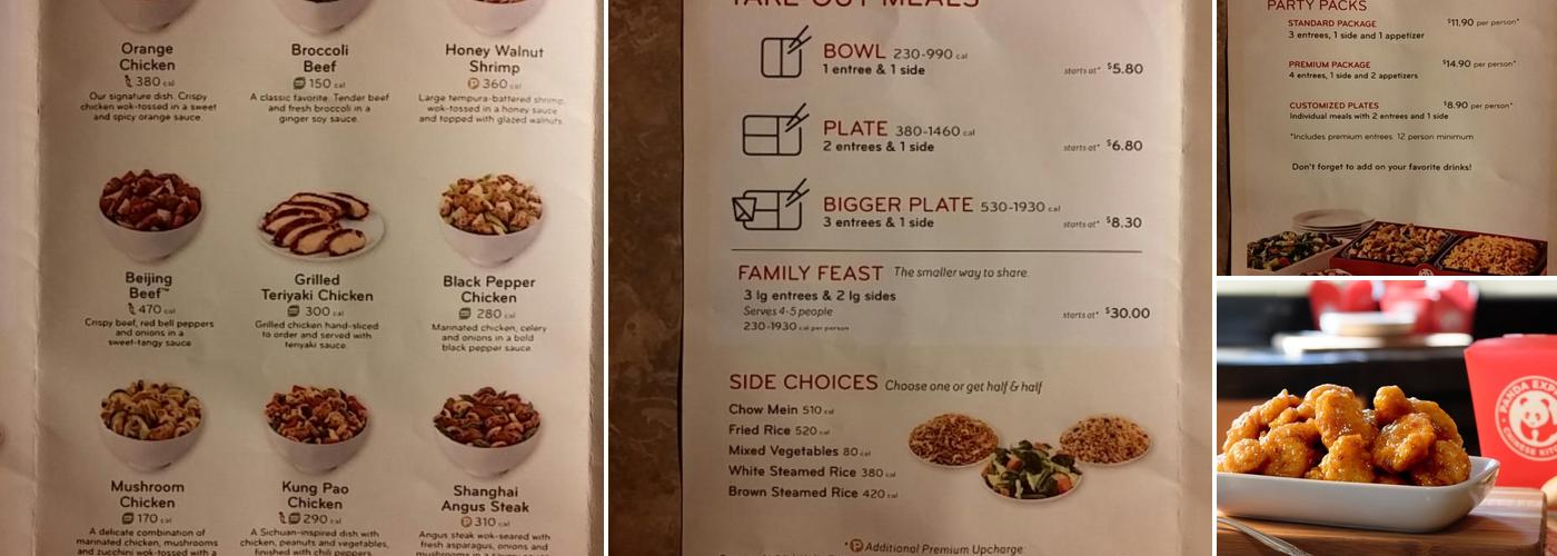 Panda Express Menu