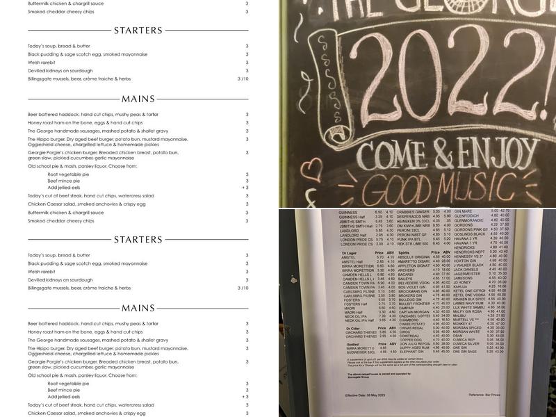 The George Menu
