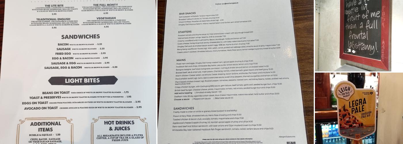 The Exchange Bar & Kitchen Menu