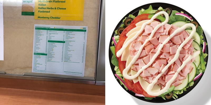 Subway Menu