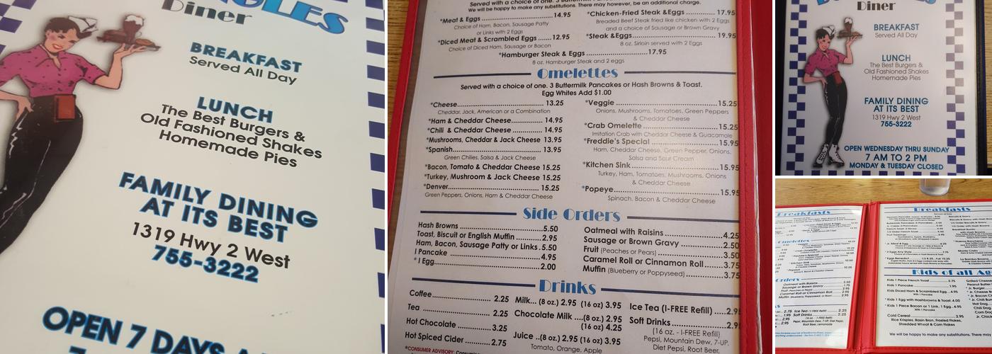 Bojangles Diner Menu