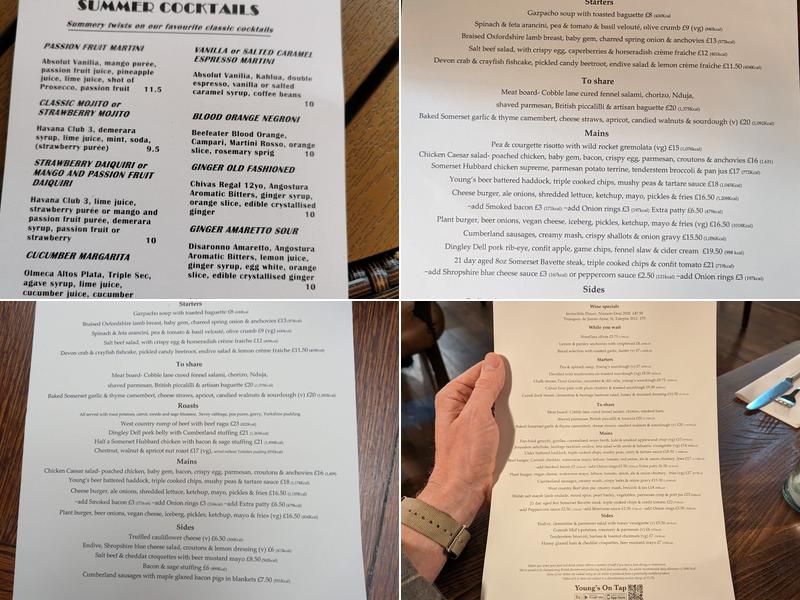 The King's Head Menu