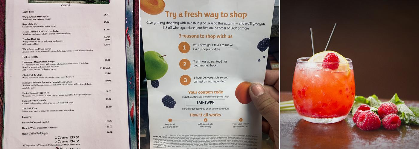 The Magic Garden Menu