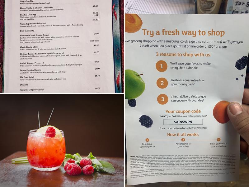 The Magic Garden Menu