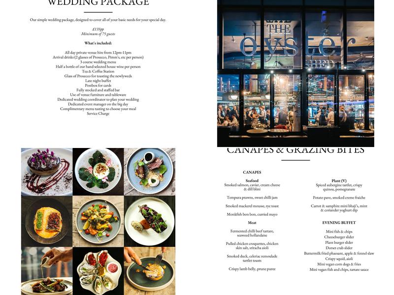 The Oyster Shed Menu