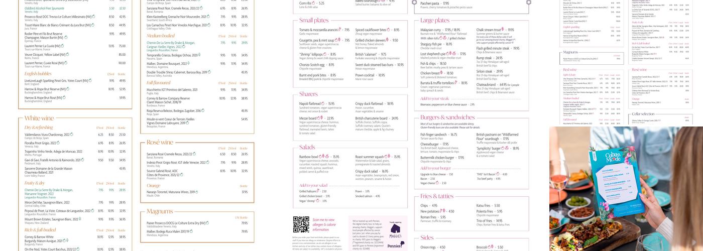 The Sipping Room Menu