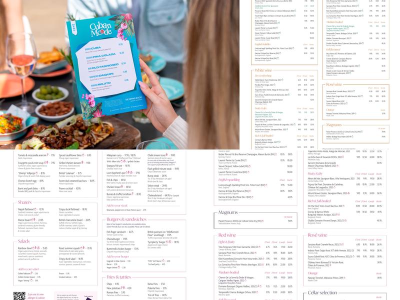 The Sipping Room Menu