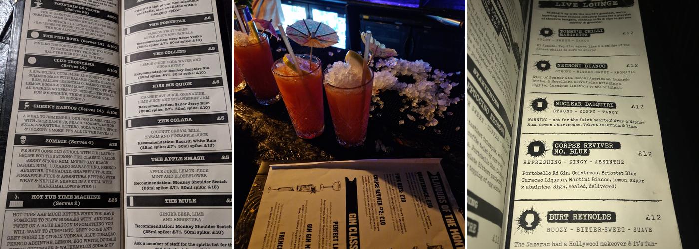 The Cocktail Club - Oxford Circus Menu