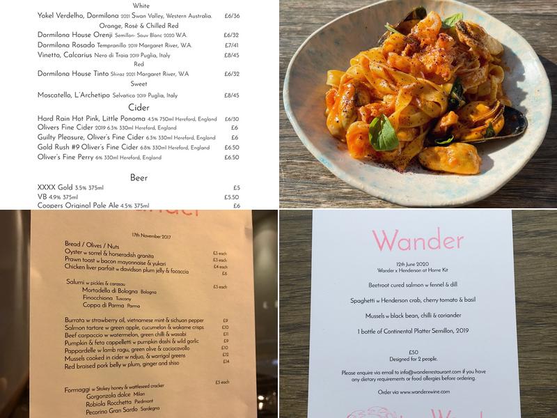 Wander Menu