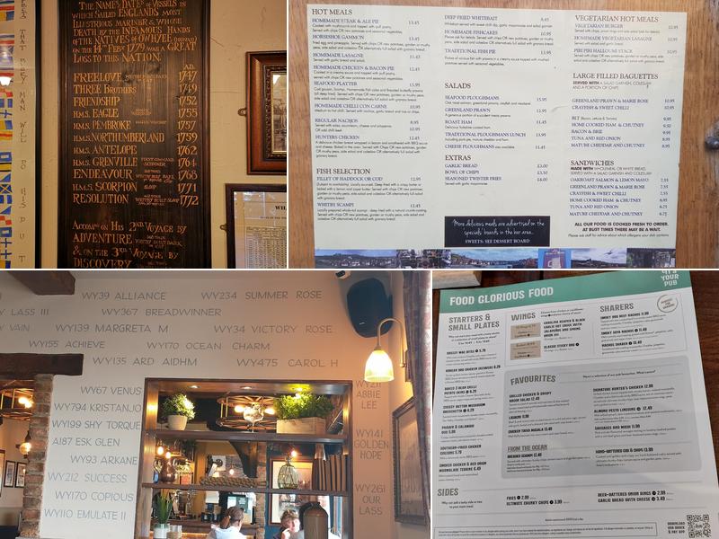 Duke of York Whitby Menu