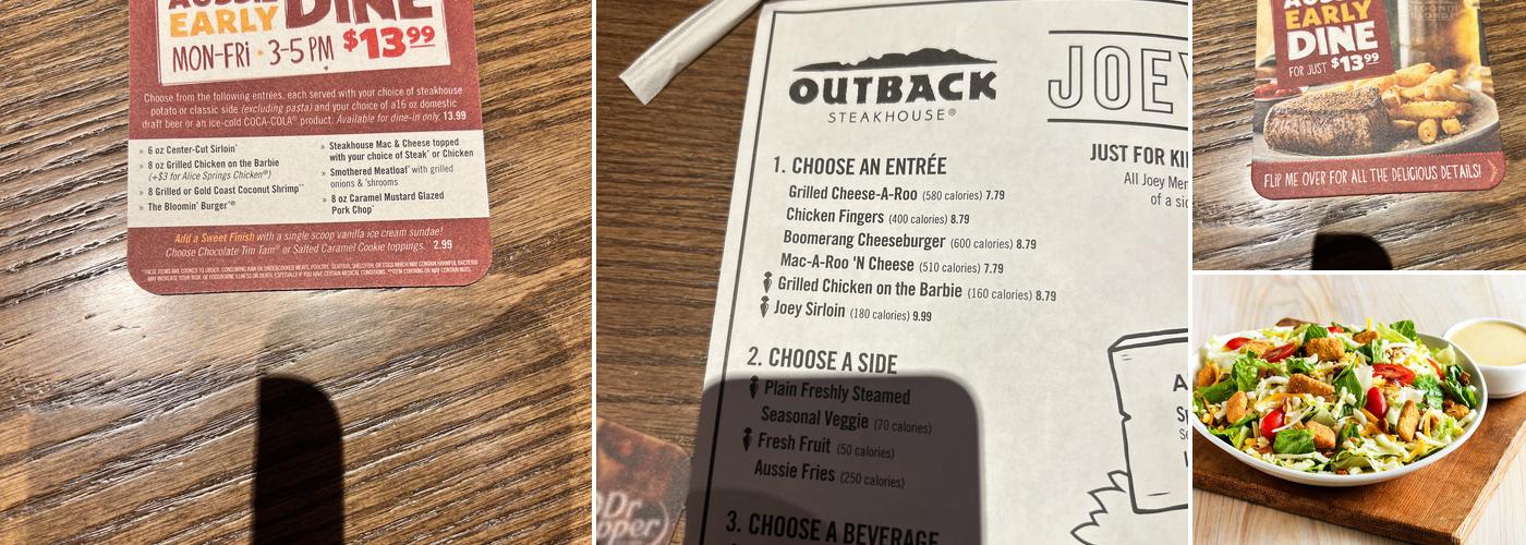 Outback Steakhouse Menu