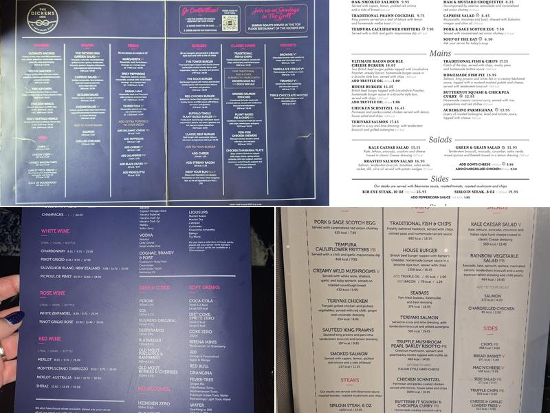 The Dickens Inn Menu