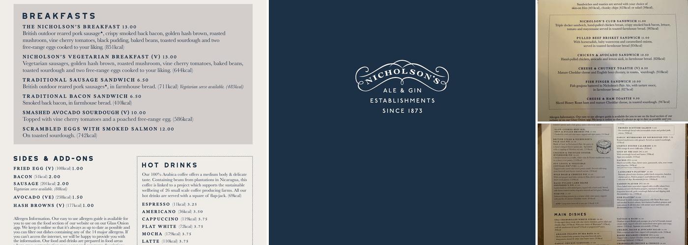 The Horniman at Hays Menu