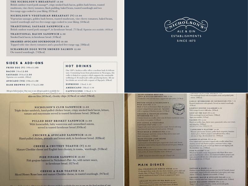 The Horniman at Hays Menu