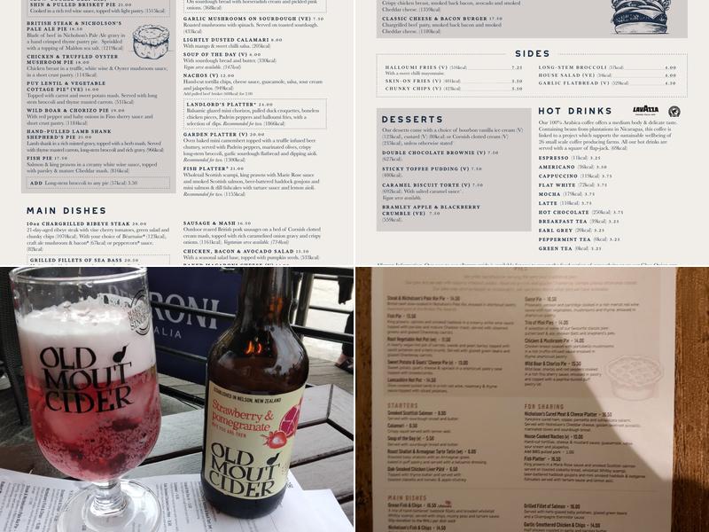 The Old Thameside Inn Menu