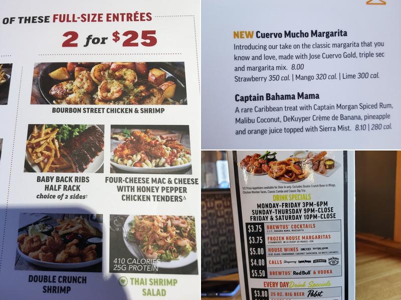 Applebee's Grill + Bar Menu