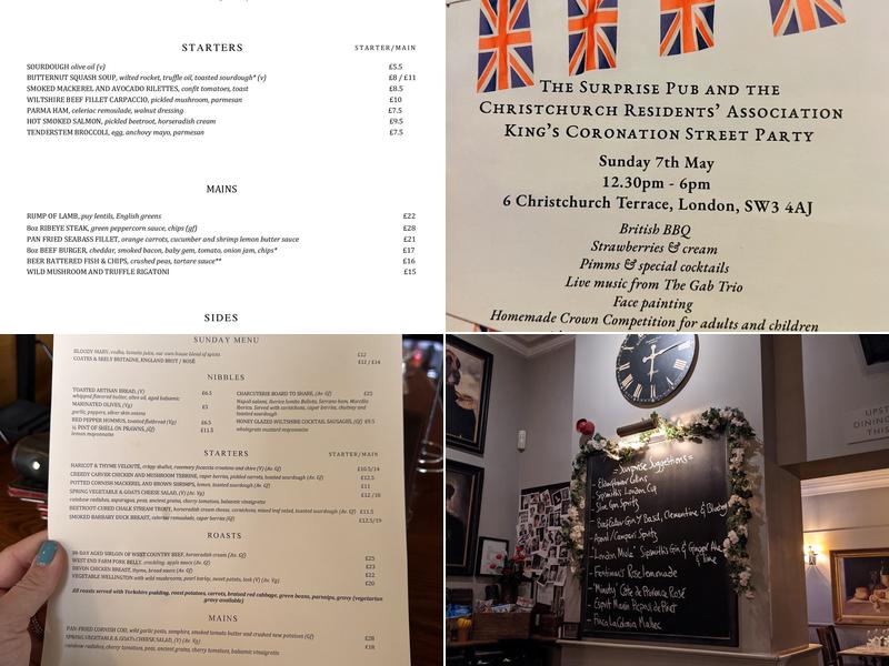 The Surprise, Chelsea Menu