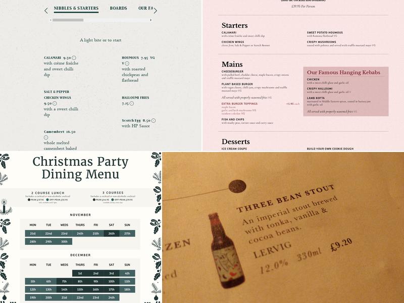 The Trading House Bar & Restaurant London Menu