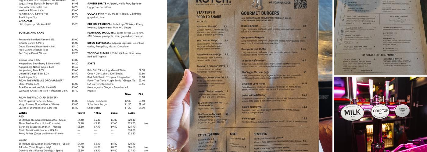 The Victoria Dalston Menu