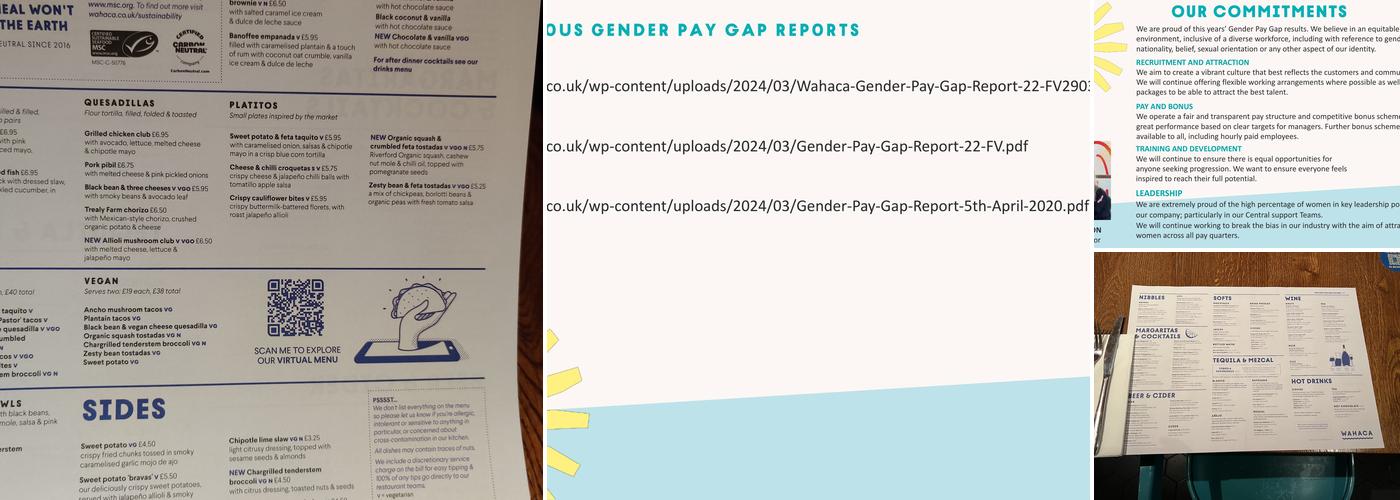 Wahaca Canary Wharf Menu