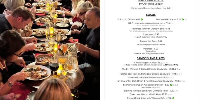 The Uxbridge Arms Menu