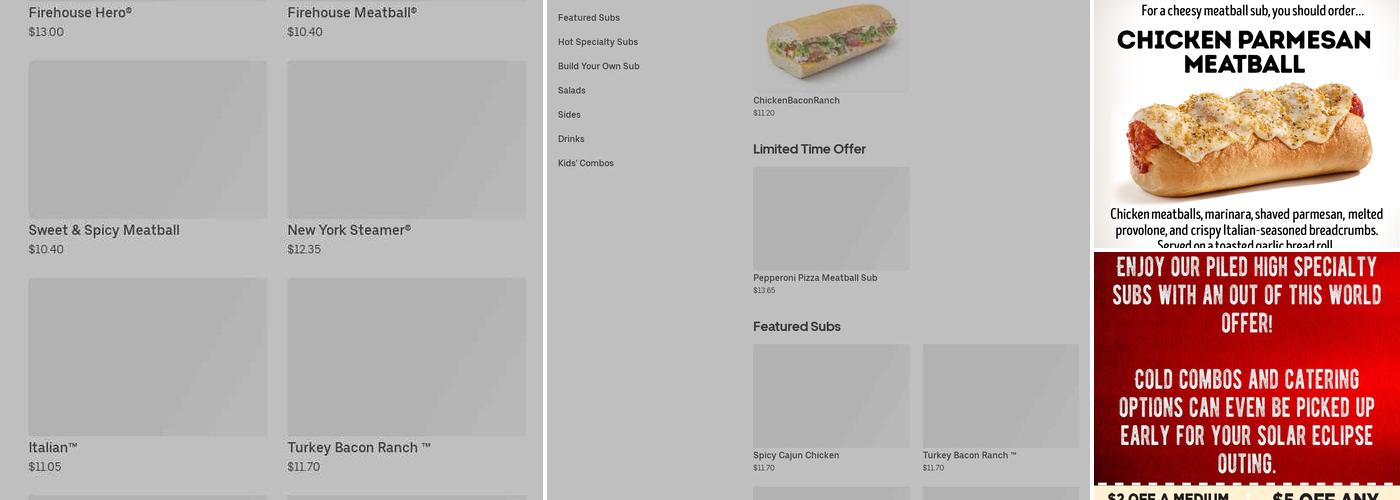 Firehouse Subs Benchmark Menu