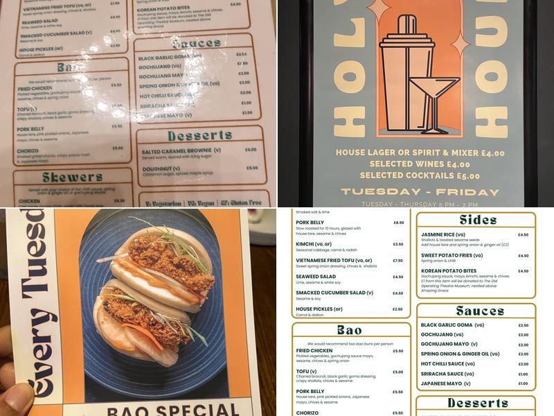 Amazing Grace London Menu