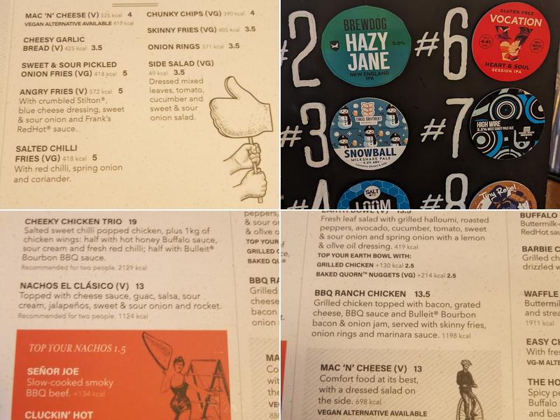 Tank & Paddle York Menu