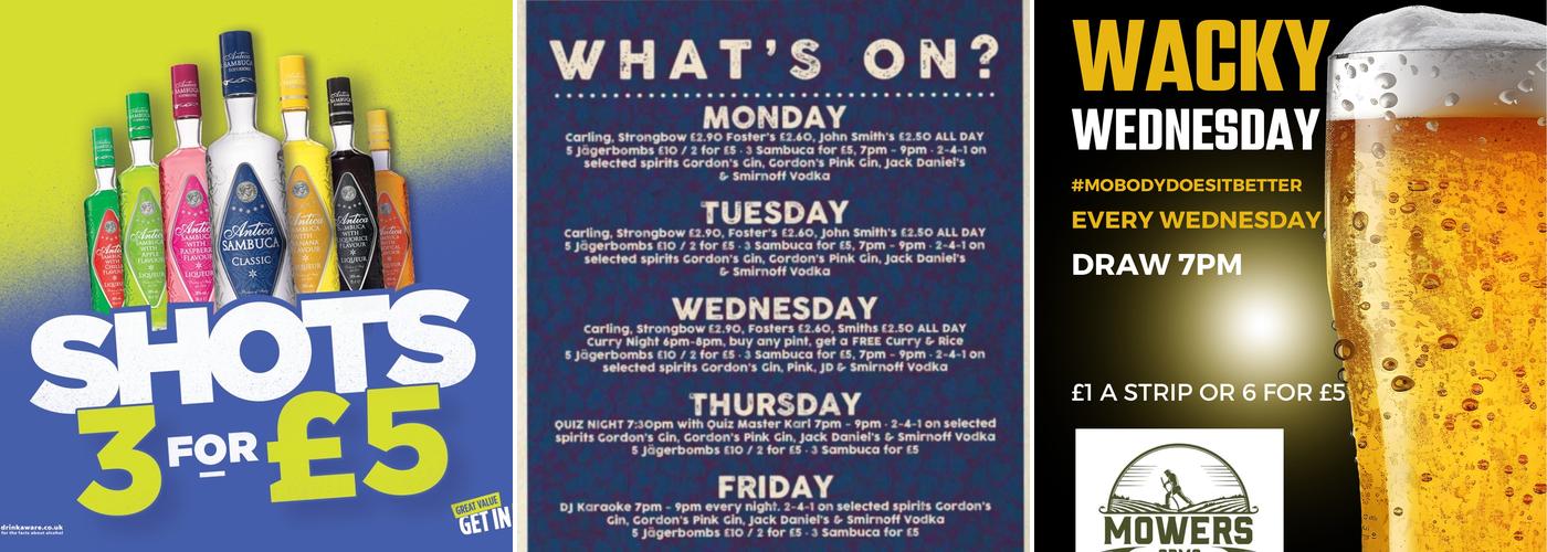 The Mowers Arms Menu