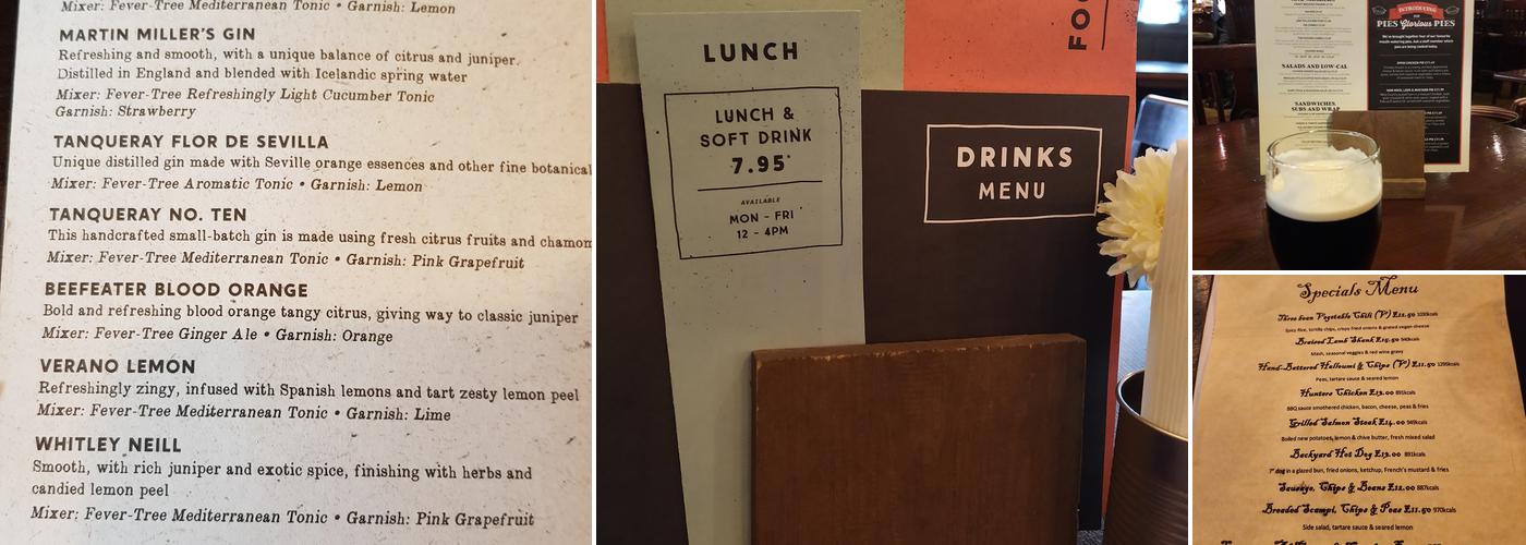 The Coach House Menu