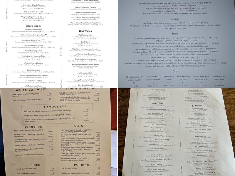 The Clarence Menu