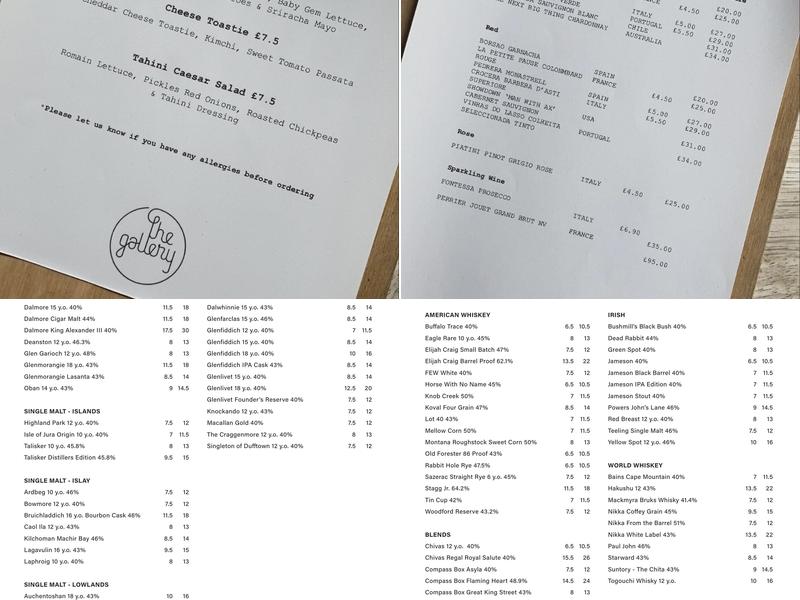 The Gallery Menu